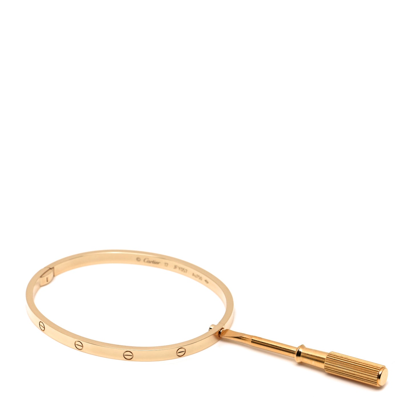 18K Yellow Gold Small LOVE Bracelet 17