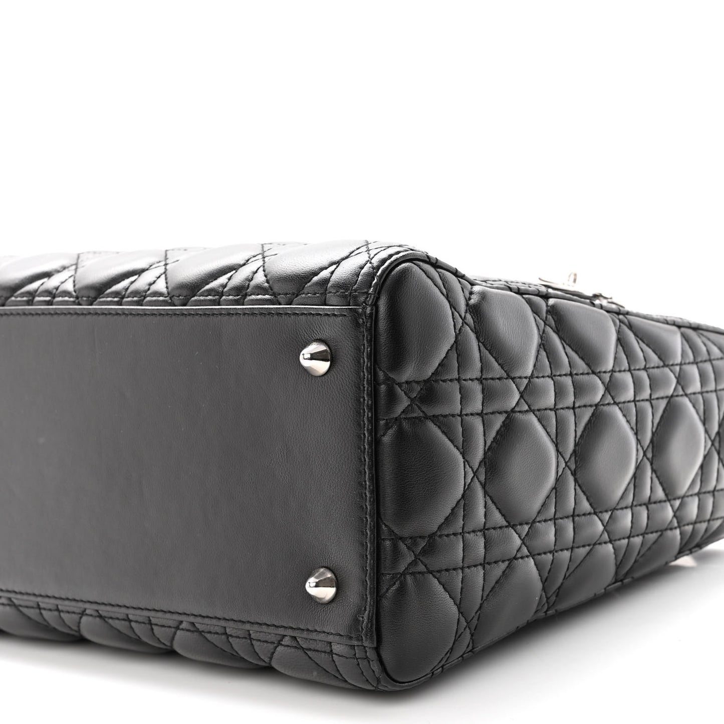 Lambskin Cannage Medium Lady Dior Black