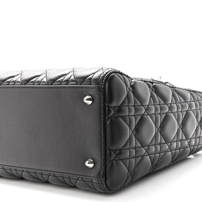 Christian Dior Lambskin Cannage Medium Lady Dior Black 8 of 8