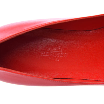 Hermes Calfskin Pegase Ballerina Flats 39 Rouge Piment 6 of 17