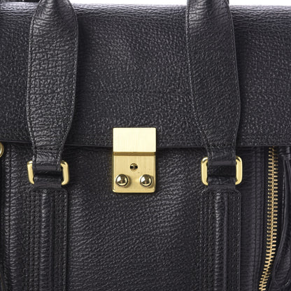 3.1 Phillip Lim 3.1 Textured Calfskin Medium Pashli Satchel Black 10 of 10