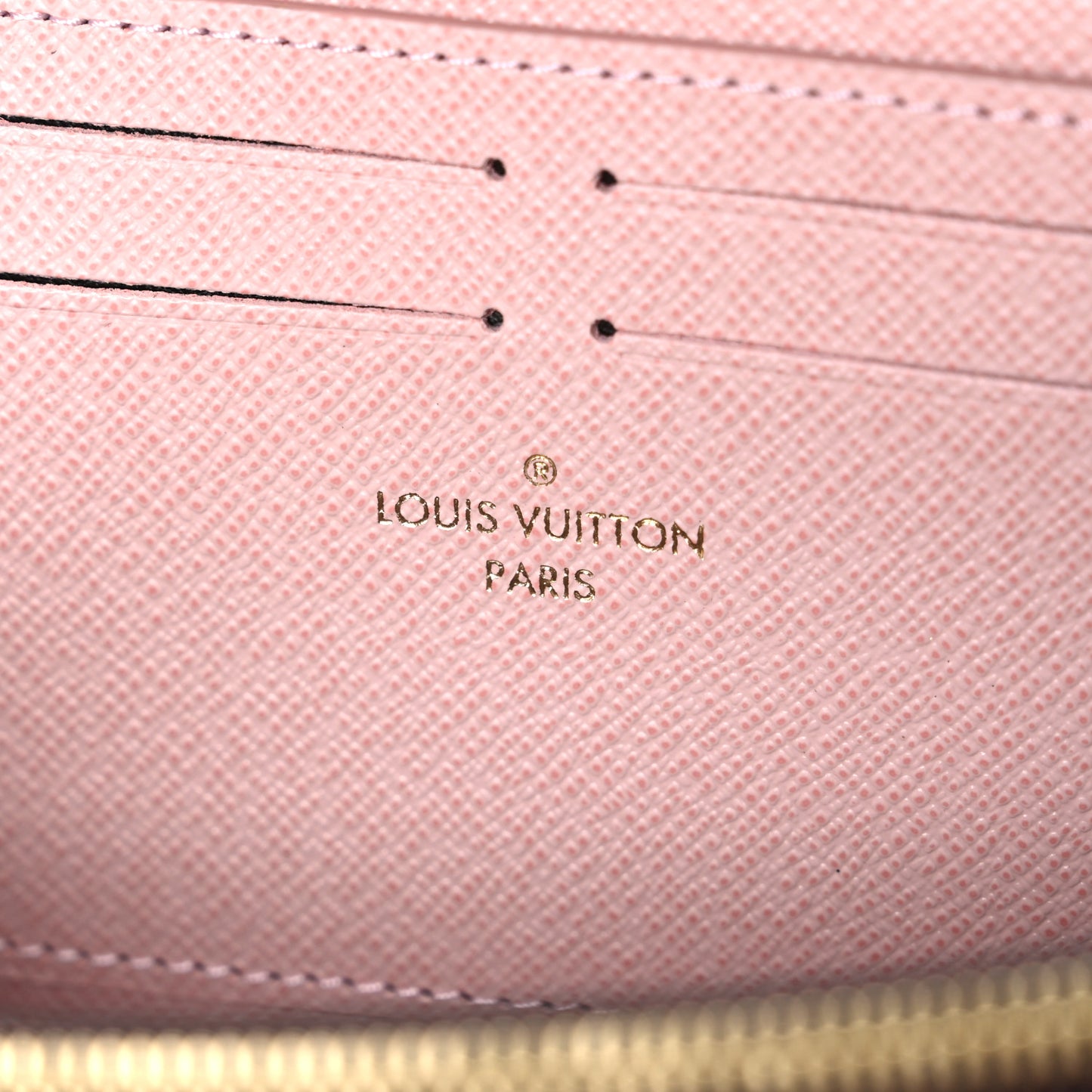 Damier Ebene Clemence Wallet Rose Ballerine