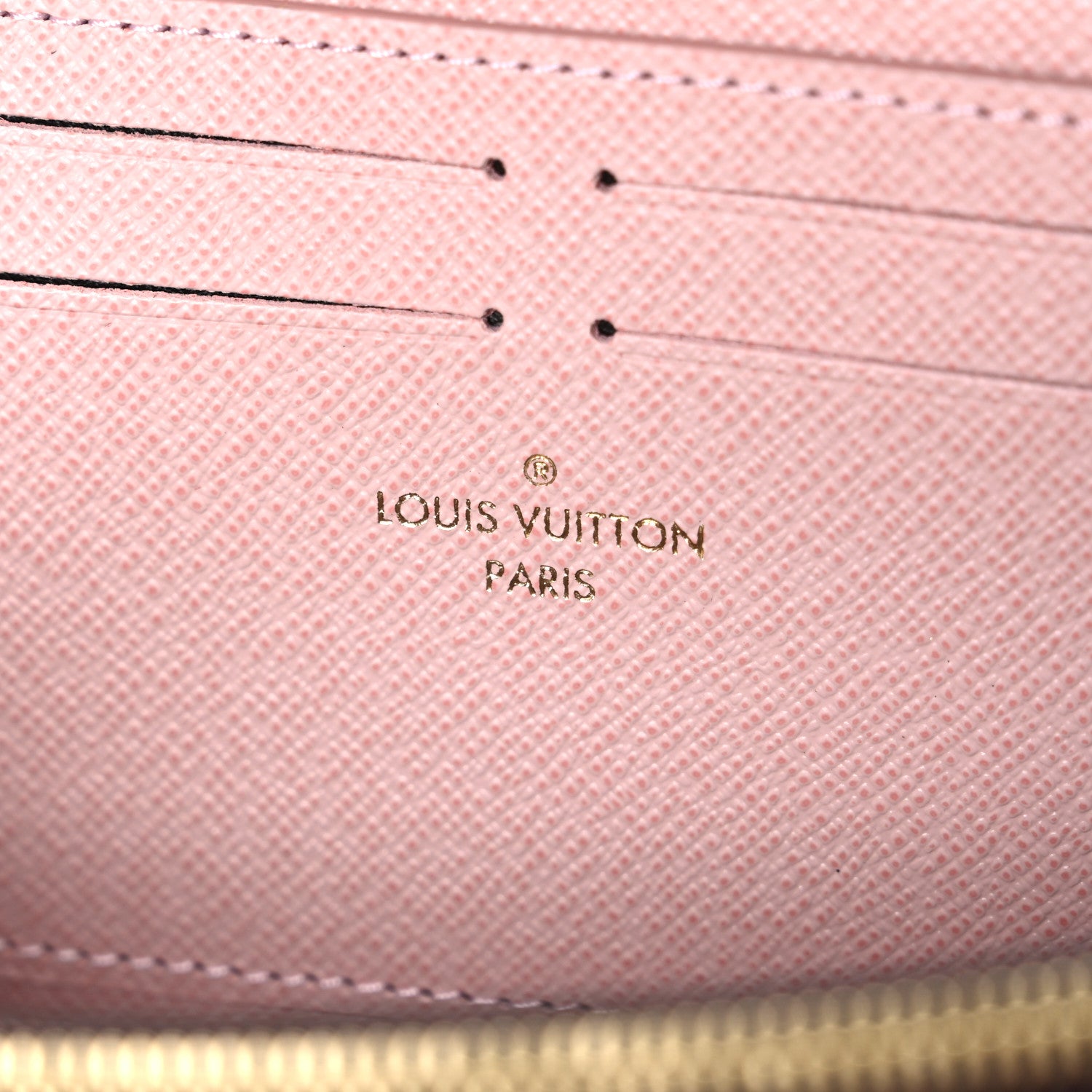 Louis Vuitton Damier Ebene Clemence Wallet Rose Ballerine 6 of 6