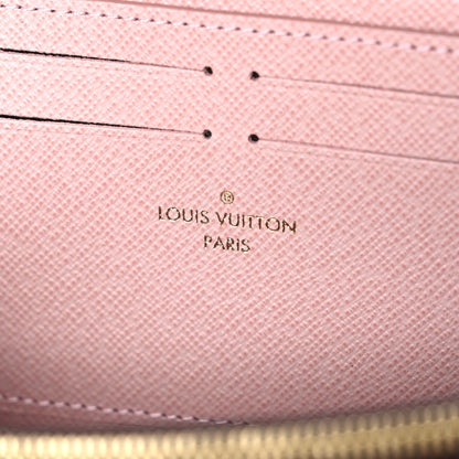 Louis Vuitton Damier Ebene Clemence Wallet Rose Ballerine 6 of 6