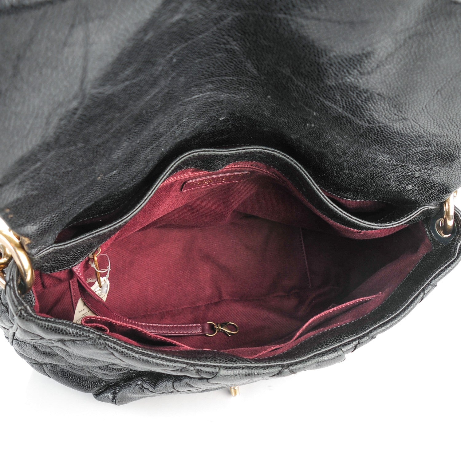 Chanel Crumpled Grained Calfskin Medium Coco Pleats Messenger Flap Black 5 of 9