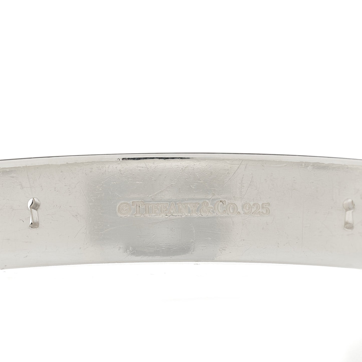 Sterling Silver Heart Locks Bangle Bracelet