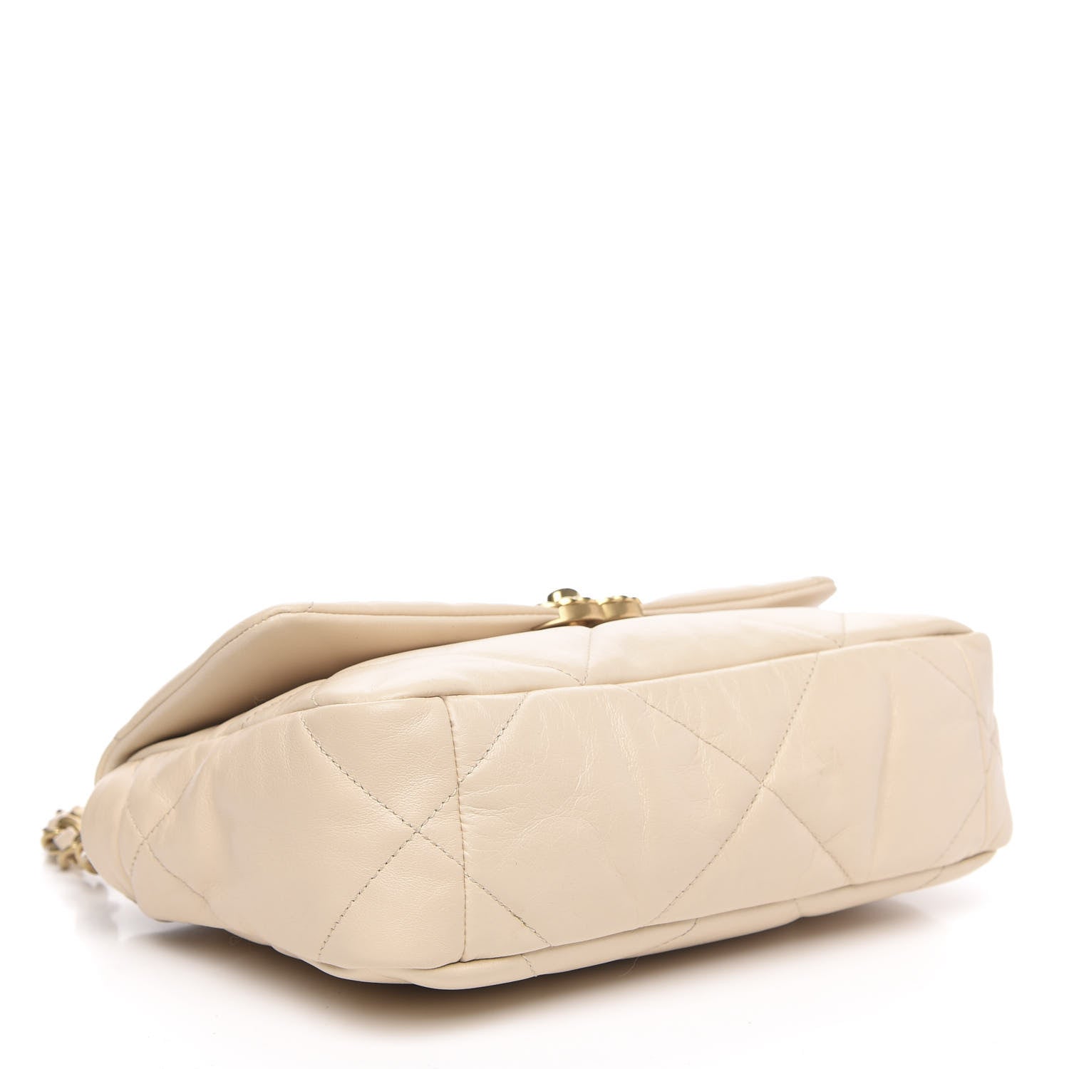 Chanel Goatskin Quilted Medium 19 Flap Beige 4 of 12