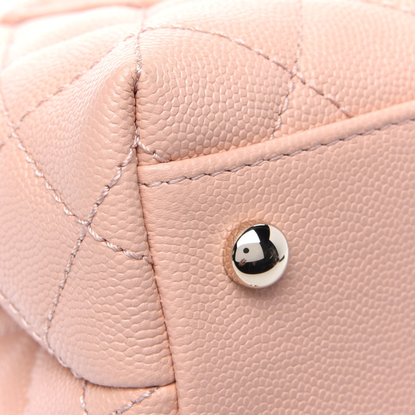 Caviar Quilted Mini Coco Handle Flap Light Pink