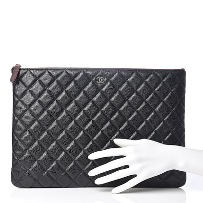 Chanel Caviar Quilted Large Cosmetic Case Black 2 of 8