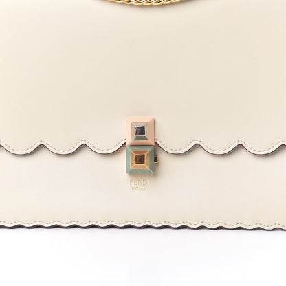 Fendi Vitello Liberty Scalloped Studded Kan I Shoulder Bag Camelia 10 of 10