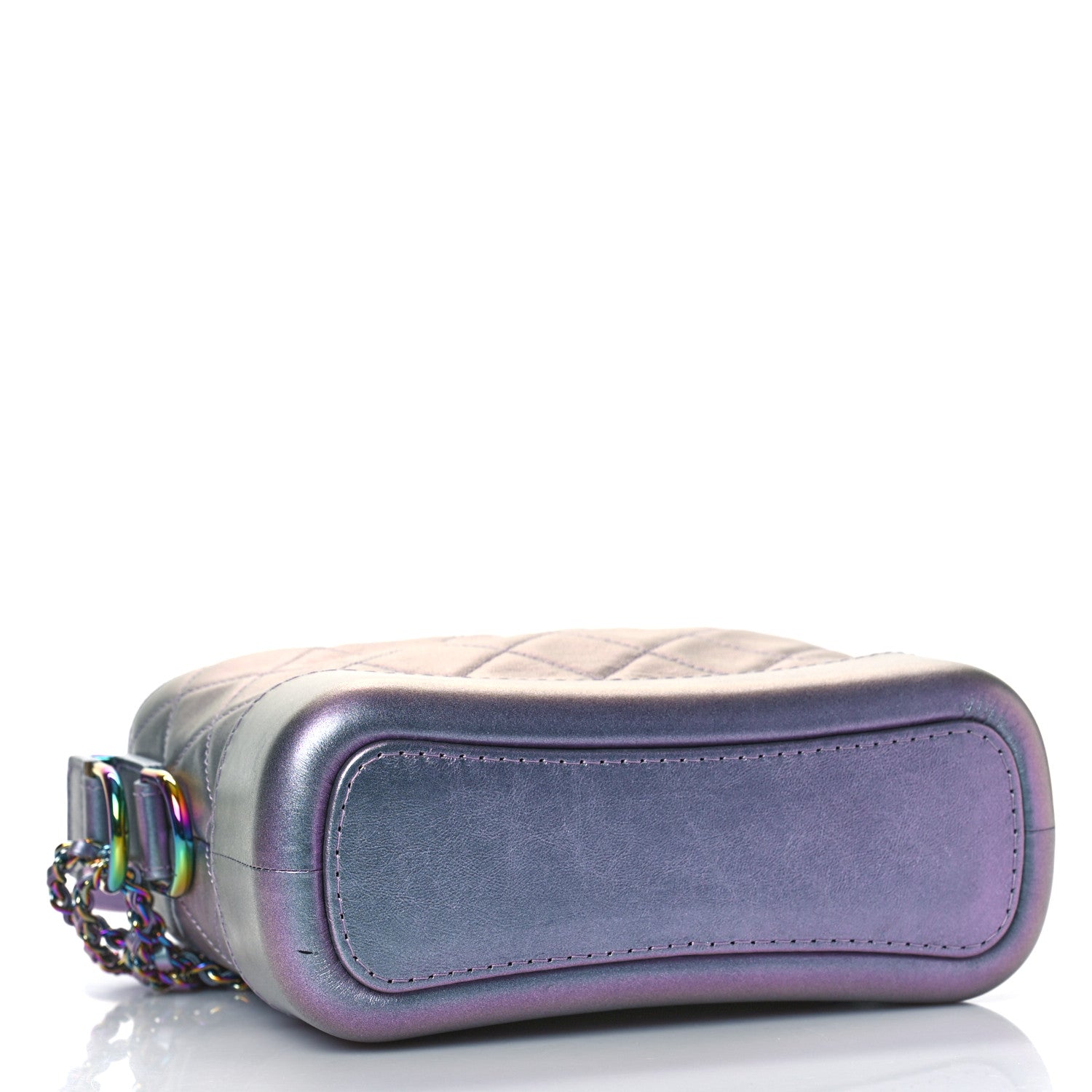 Chanel Iridescent Lambskin Calfskin Quilted Small Gabrielle Hobo Light Purple 4 of 9