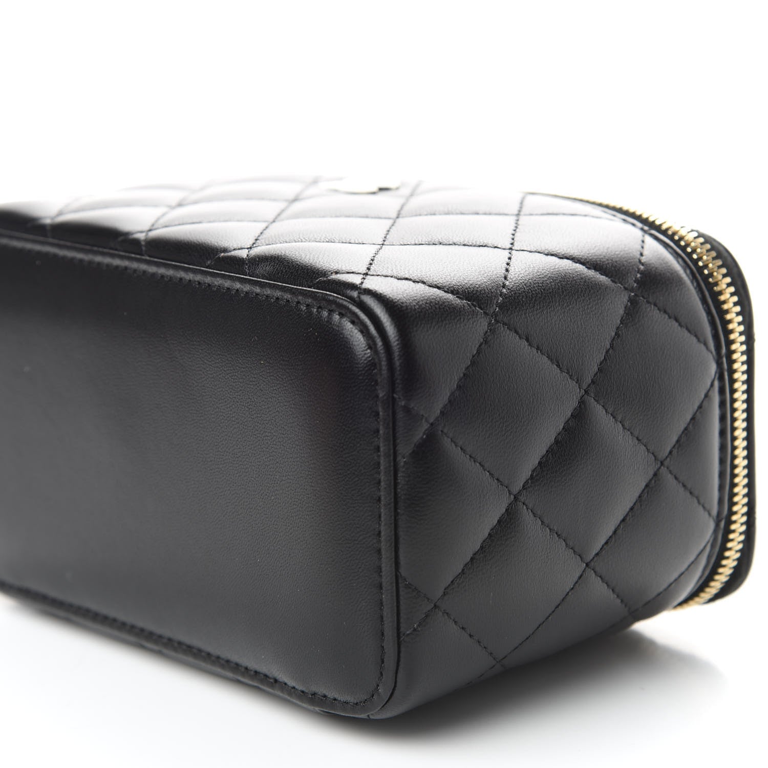 Chanel Lambskin Quilted Small Vanity Case With Chain Black 6 of 10