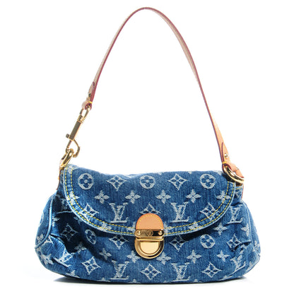 Louis Vuitton Monogram Denim Mini Pleaty Blue 1 of 8