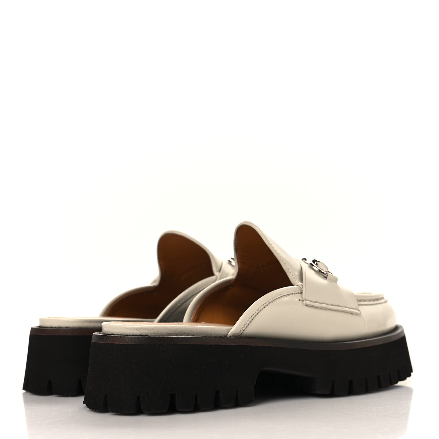 Gucci Cordovan Lux Horsebit Platform Mules 37 Mystic White 5 of 10