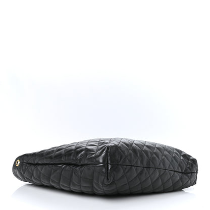 Saint Laurent Lambskin Quilted Maxi Icare Shopping Tote Black 4 of 9