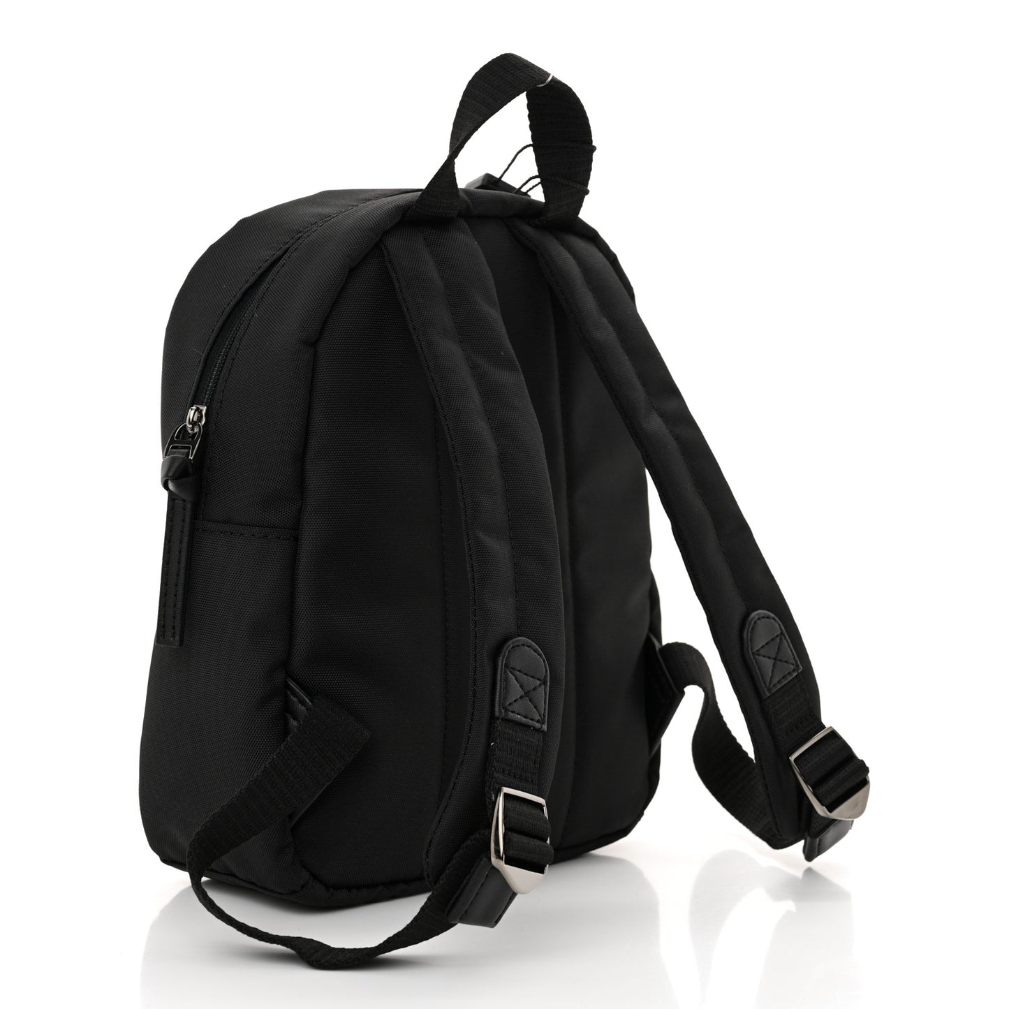 Nylon Logo Childrens Backpack Black