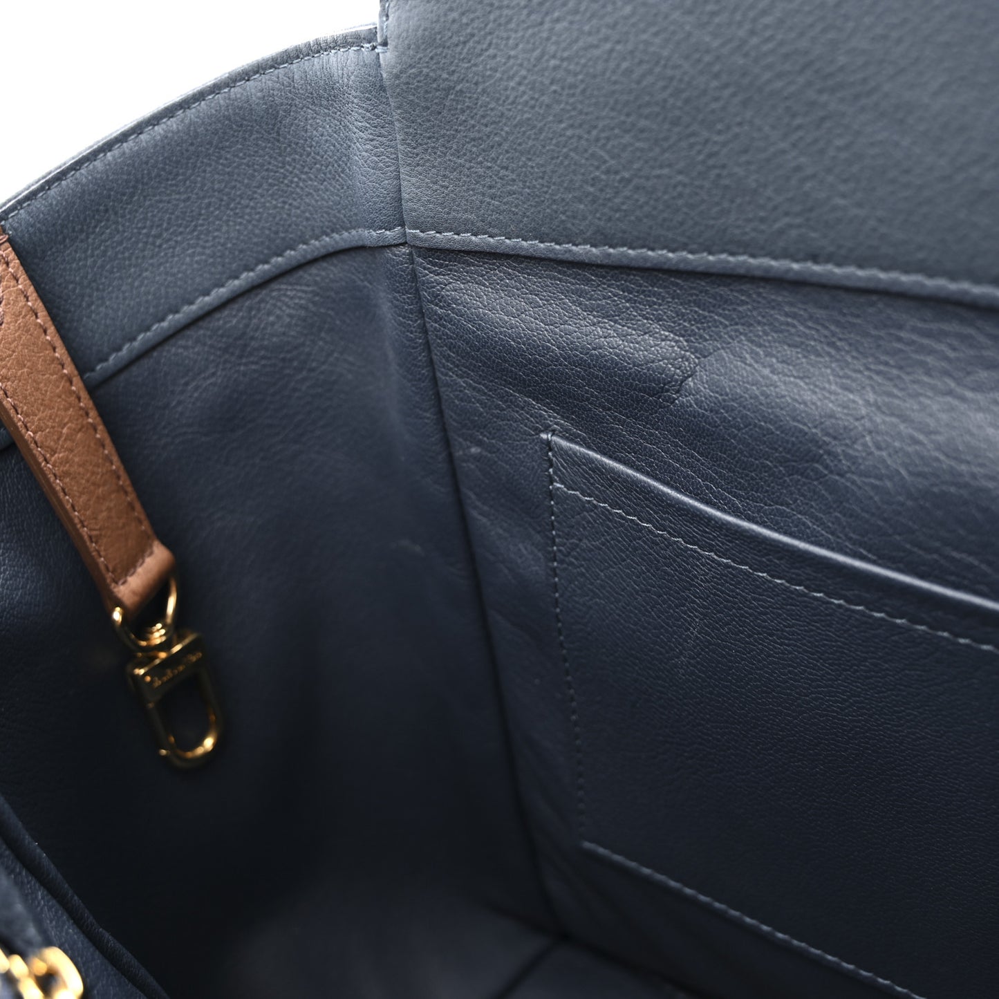 Ostrich Snakeskin Monogram Majestueux Tote MM Blue