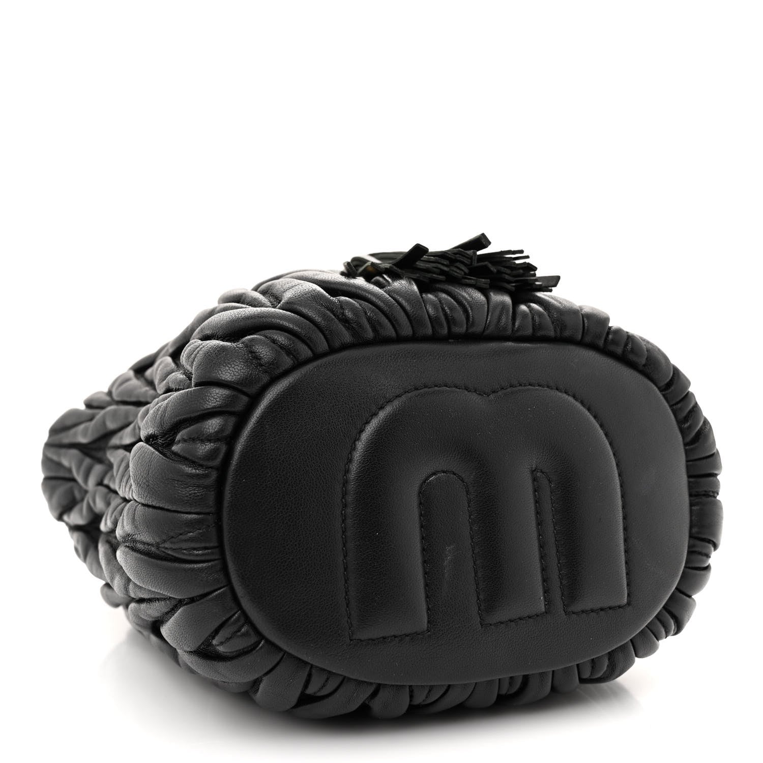 Miu Miu Nappa Matelasse Small Bucket Bag Black 4 of 12