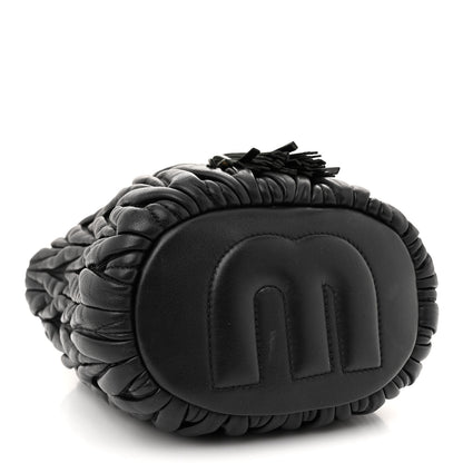 Miu Miu Nappa Matelasse Small Bucket Bag Black 4 of 12