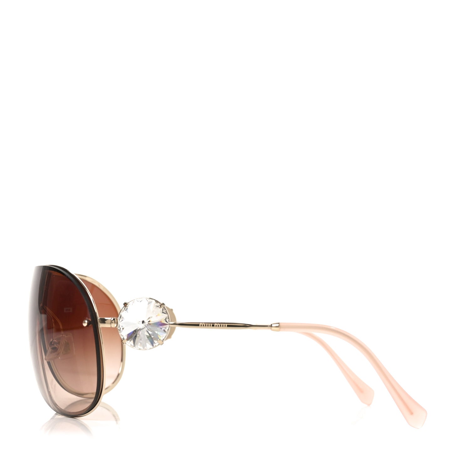 Metal Crystal Sunglasses SMU67U Gold