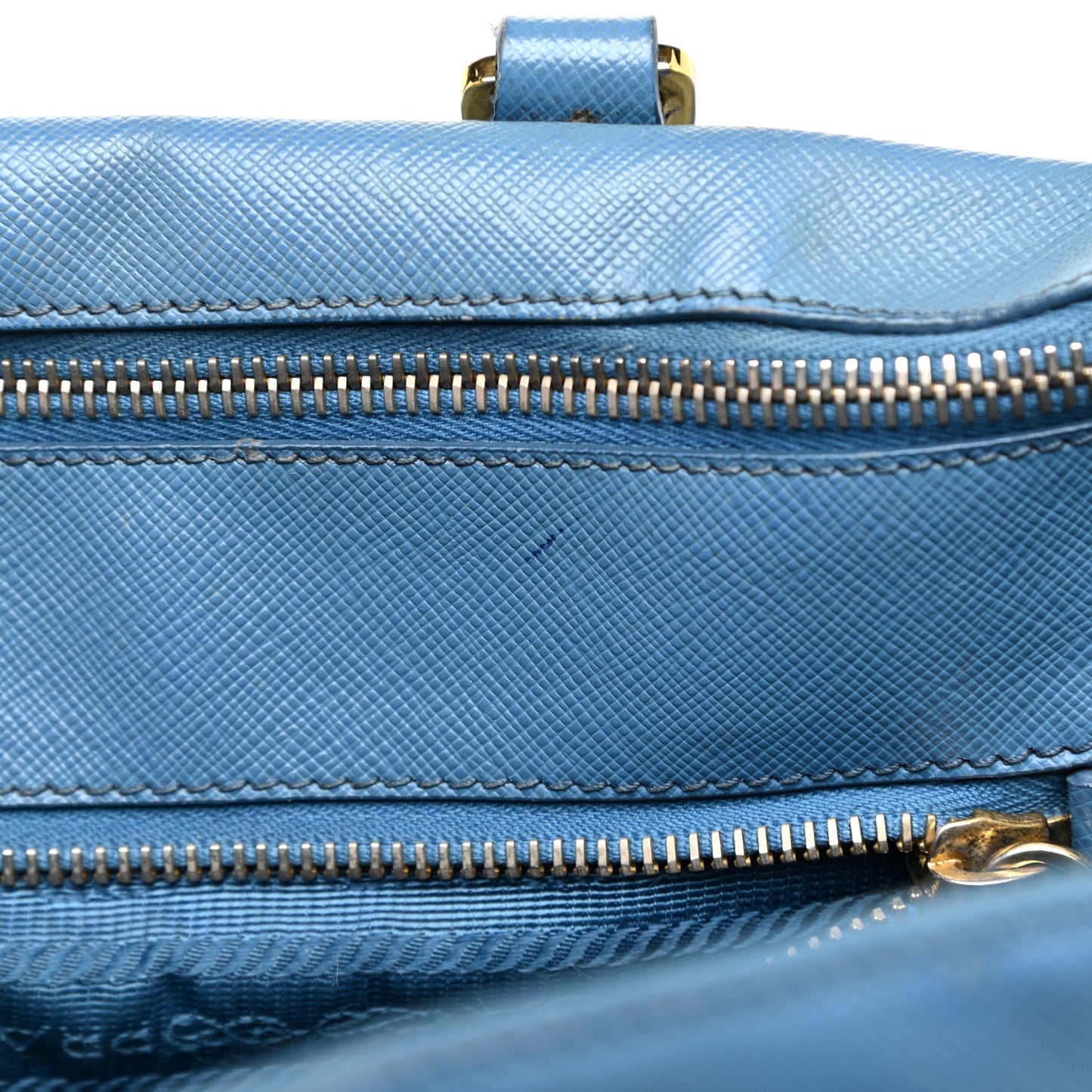 Saffiano Medium Galleria Double Zip Tote Cobalto