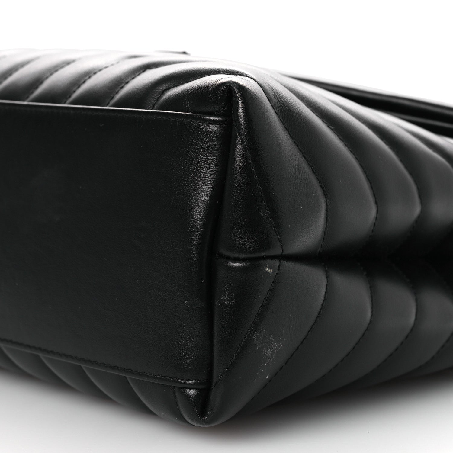 Saint Laurent Calfskin Y Quilted Monogram Monochrome Medium Loulou Chain Satchel Black 10 of 12