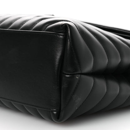 Saint Laurent Calfskin Y Quilted Monogram Monochrome Medium Loulou Chain Satchel Black 10 of 12