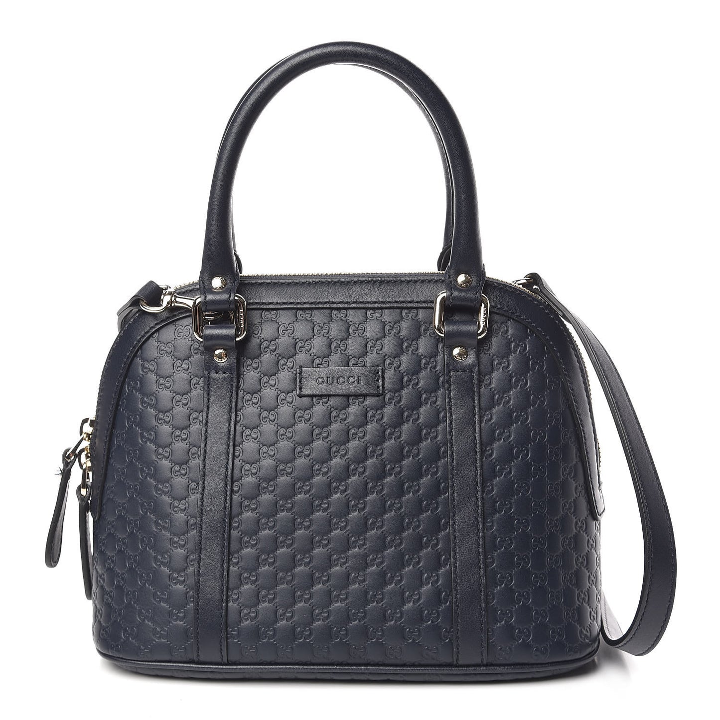 Soft Microguccissima Mini Dome Bag Blue