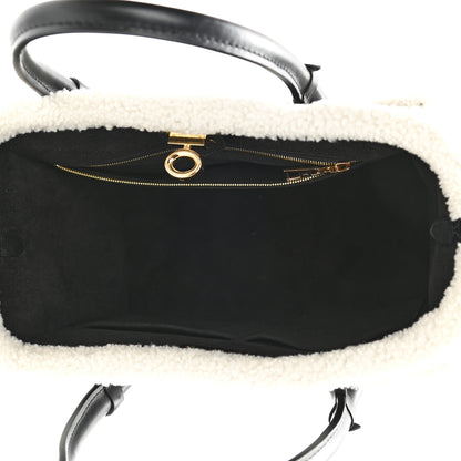 Louis Vuitton Grained Calfskin Shearling On My Side MM Black 5 of 11
