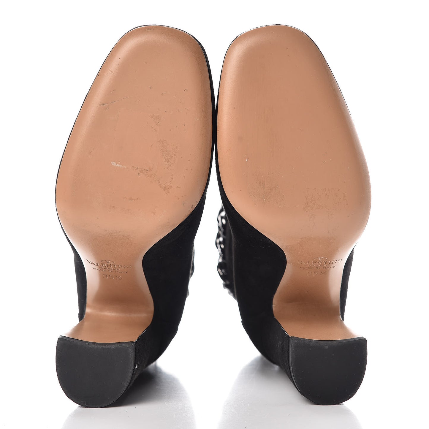 Suede Ankle Chain Boots 35.5 Black