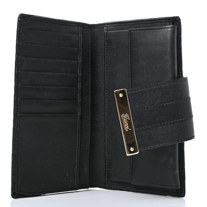 Gucci Guccissima Ladies Web Long Wallet Black 4 of 4