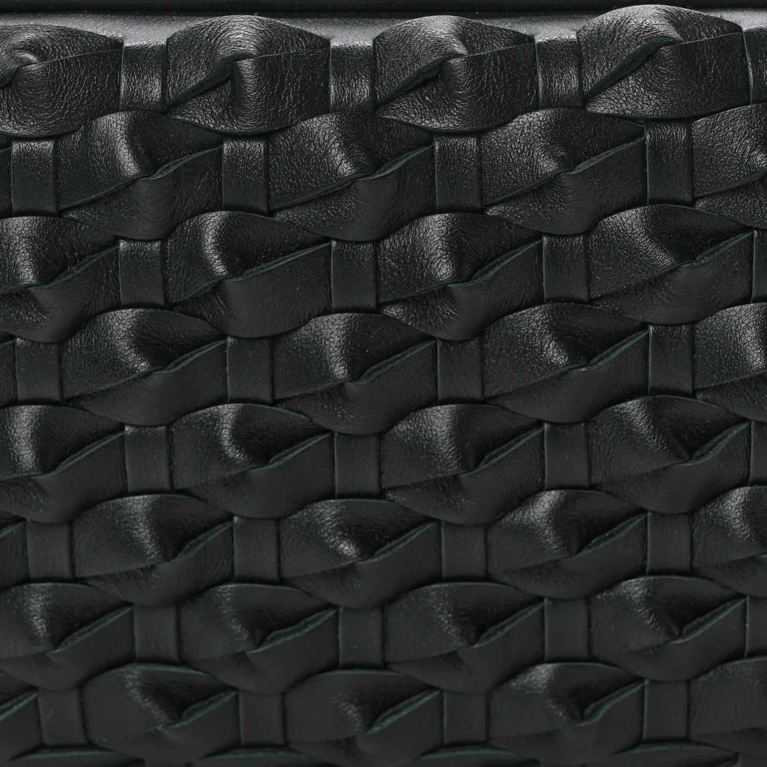 Bottega Veneta Grained Lambskin Intreccio Knot On Strap Dark Green 7 of 9