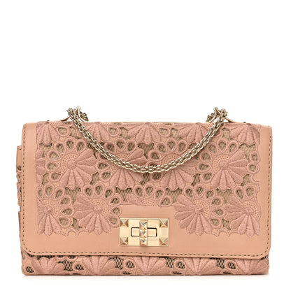 Valentino Garavani Nappa Lace Girello Flap Blush 1 of 13
