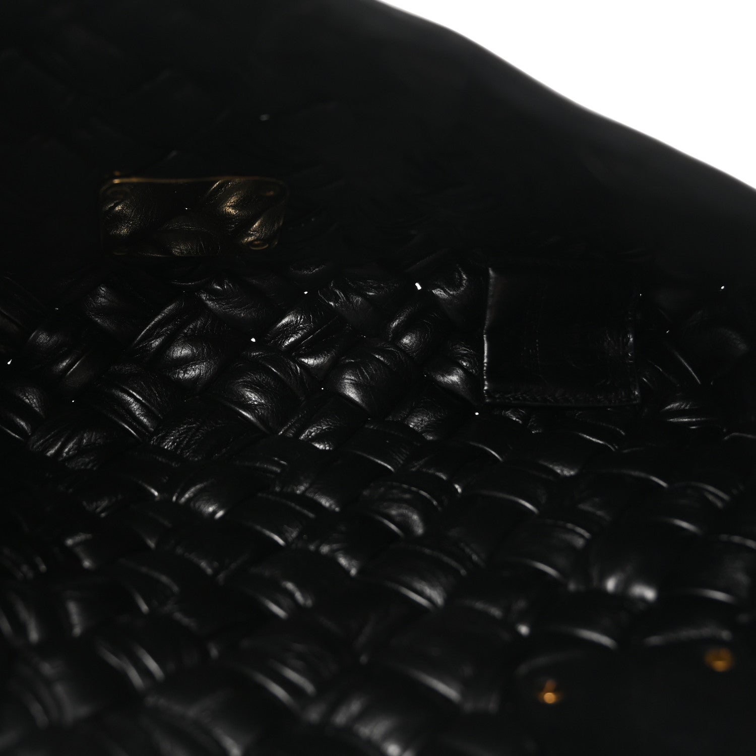 Bottega Veneta Calfskin Intreccio Rumple Desiree Shoulder Bag Black 5 of 9