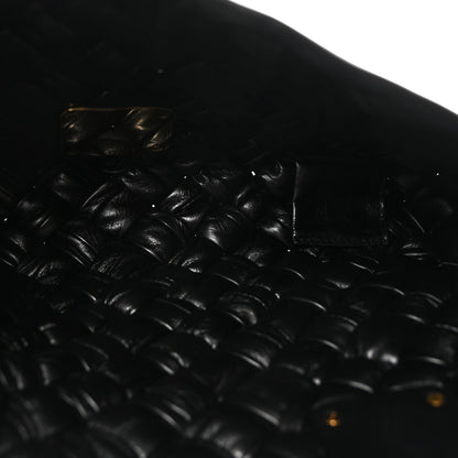 Bottega Veneta Calfskin Intreccio Rumple Desiree Shoulder Bag Black 5 of 9