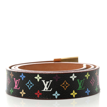 Louis Vuitton Monogram Multicolor Ceinture Belt 80 32 Black 1 of 7