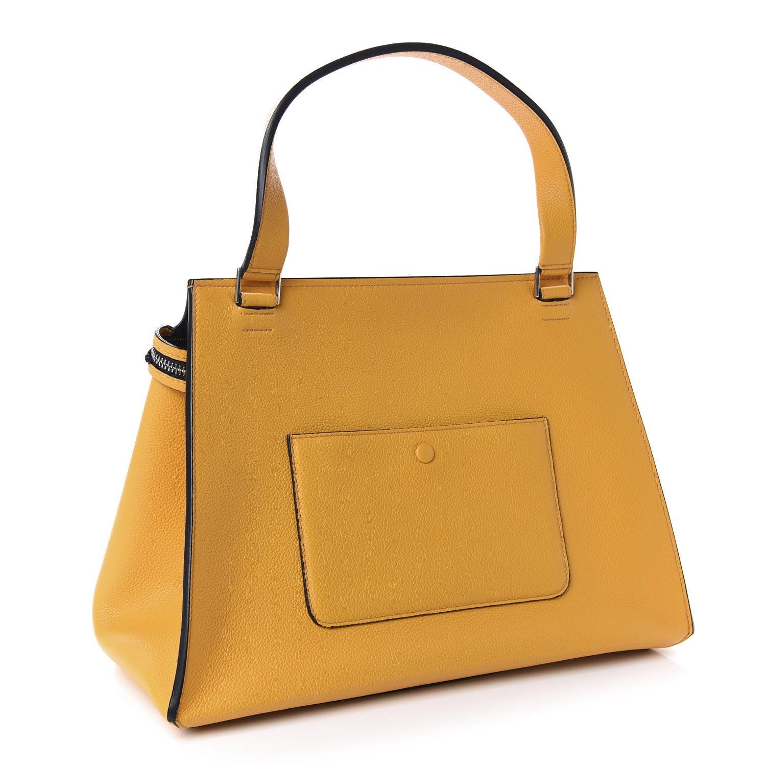Celine Drummed Calfskin Medium Edge Shoulder Bag Ocre 3 of 10