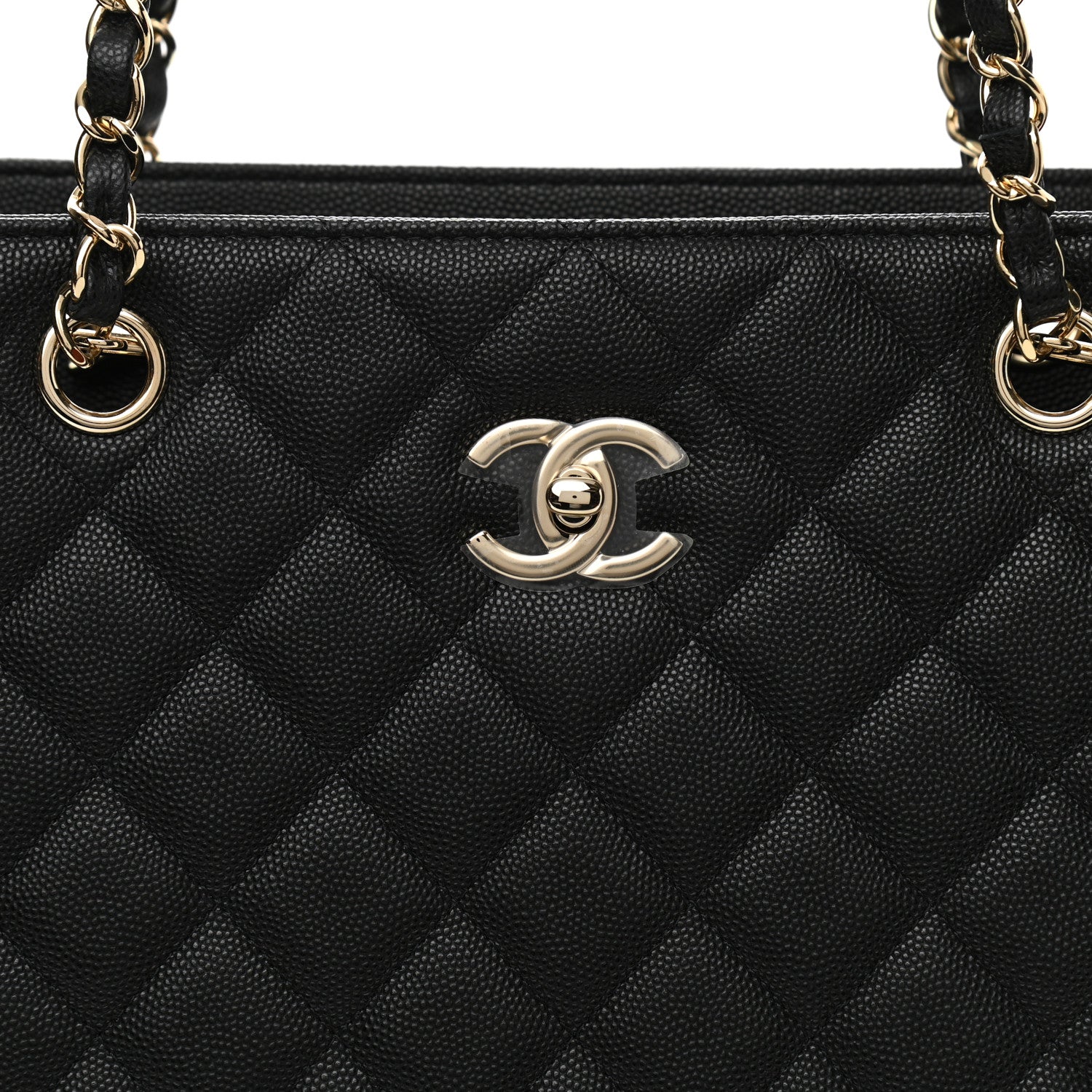 Chanel Caviar Quilted Large Shopping Tote Black 8 of 10