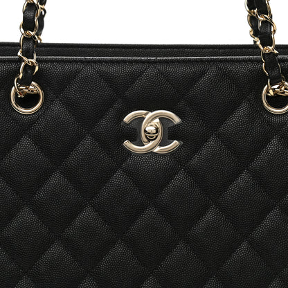 Chanel Caviar Quilted Large Shopping Tote Black 8 of 10