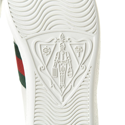 Gucci Calfskin Web Pearl Studded Womens Ace Sneakers 34 White 7 of 10