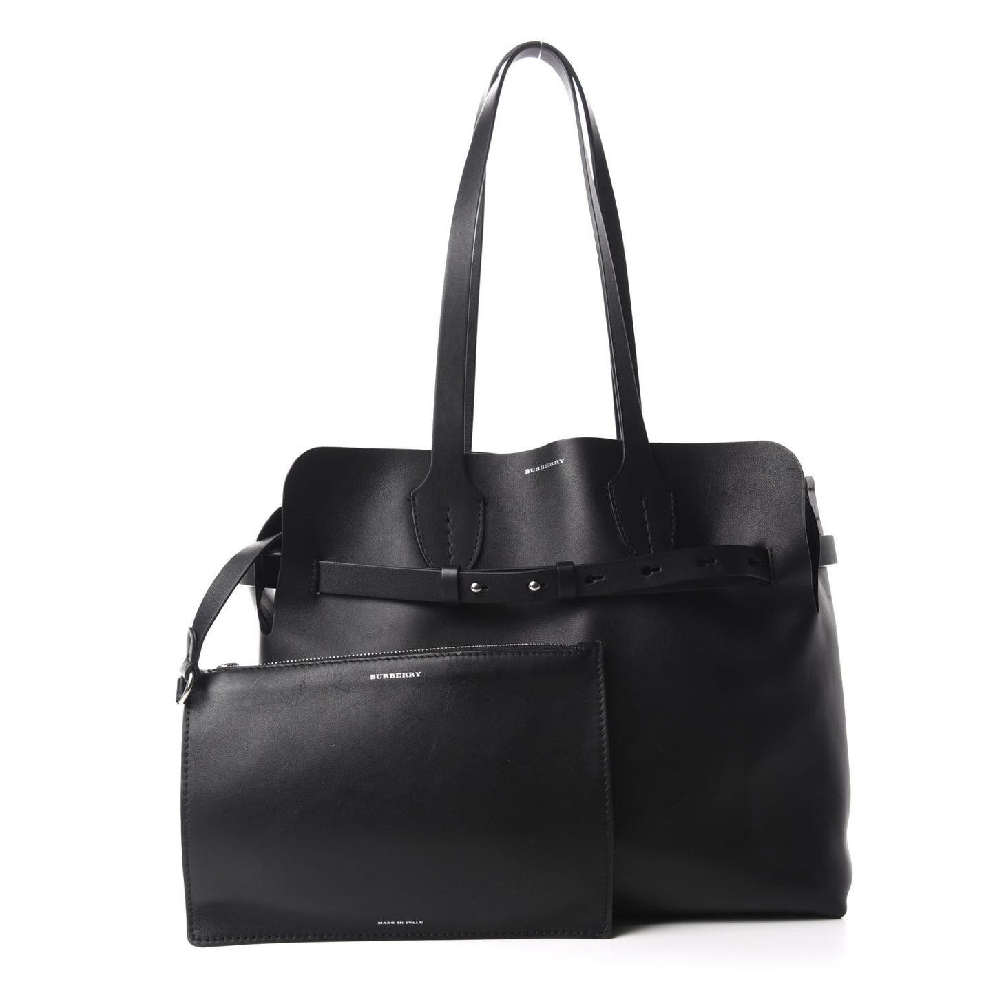 Soft Smooth Calfskin Medium Tote Black