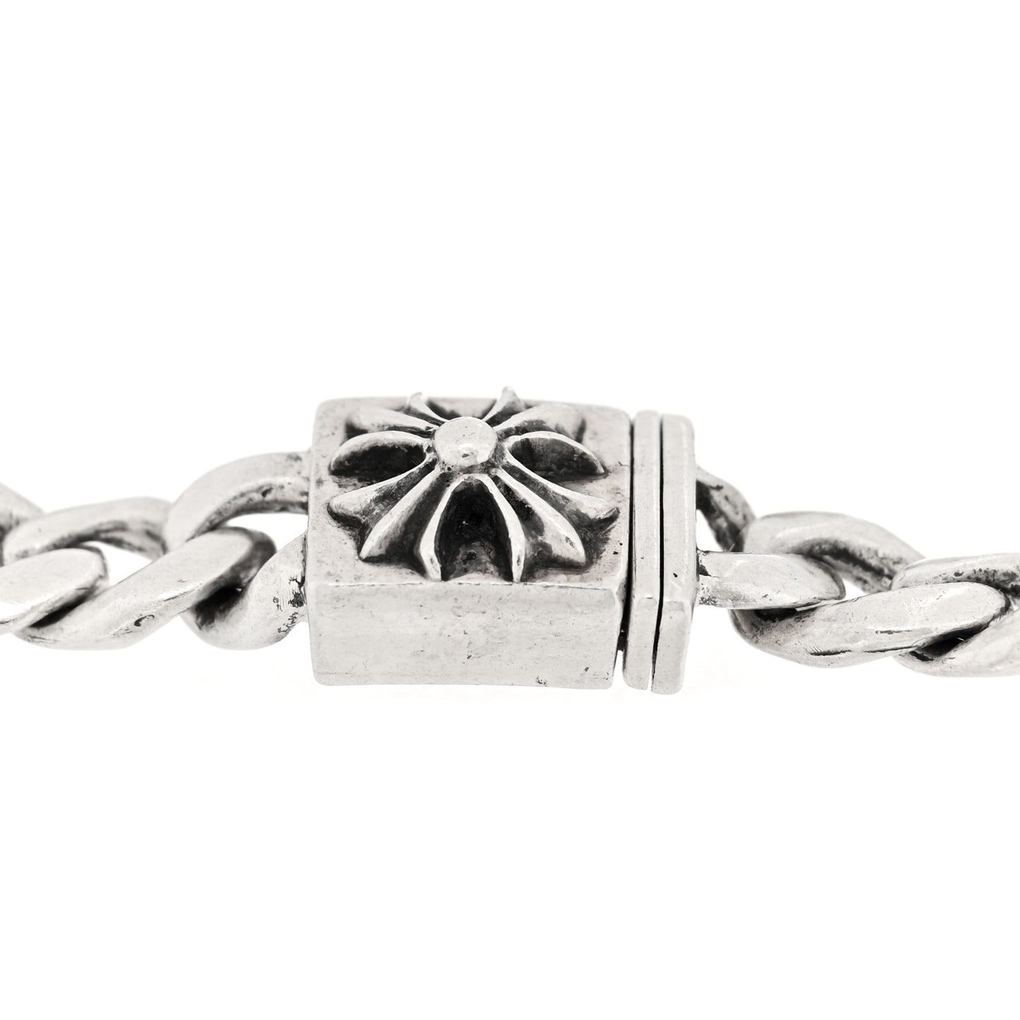 Sterling Silver Graduating Chain Cross Bracelet