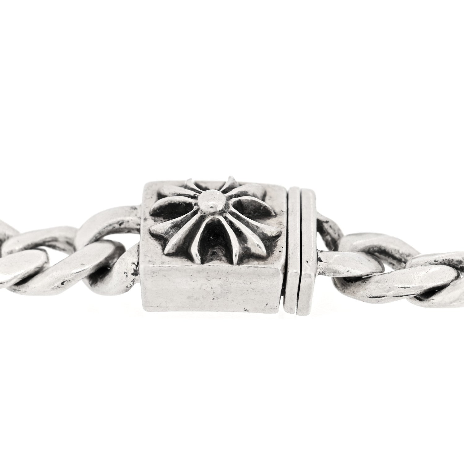 Chrome Hearts Sterling Silver Graduating Chain Cross Bracelet 3 of 4