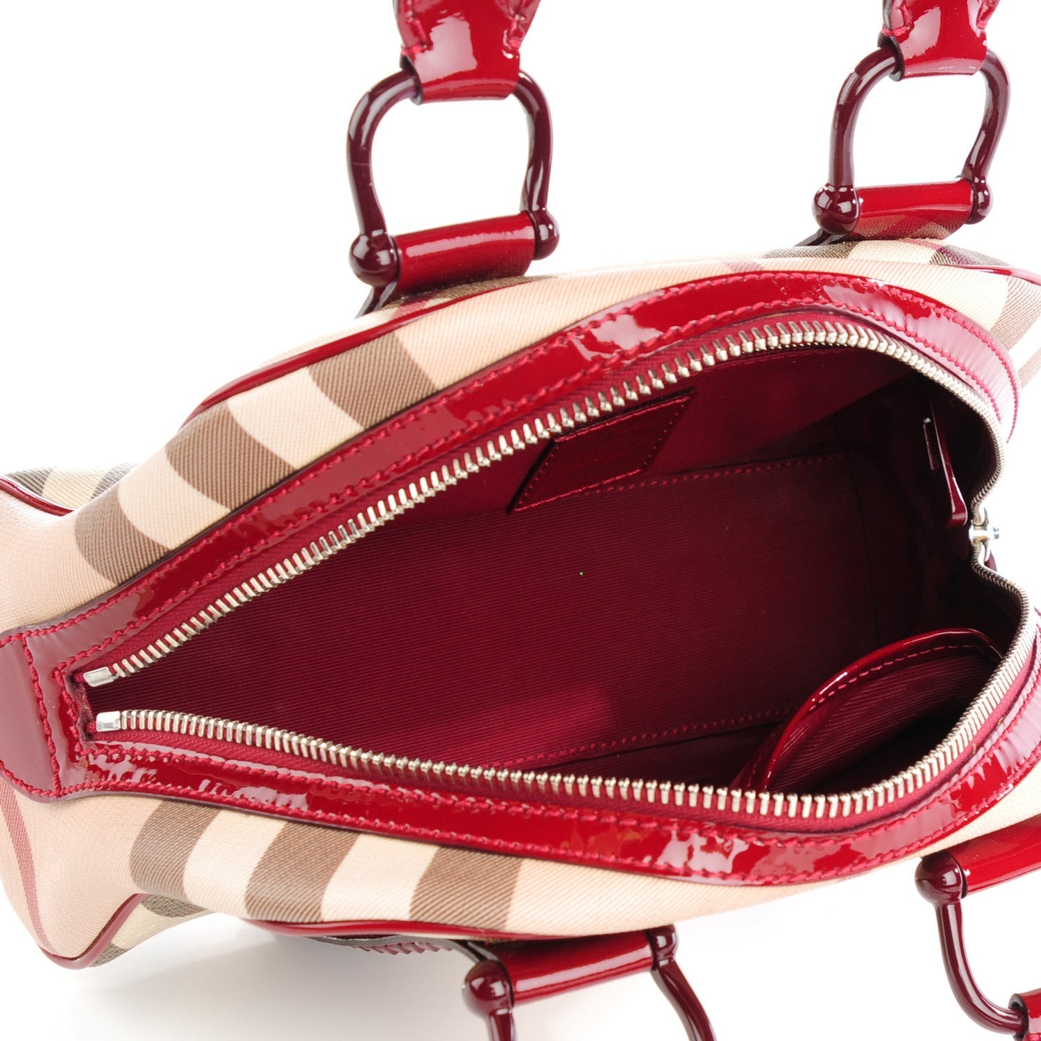 Burberry Studded Supernova Check Bowler Red 5 of 8