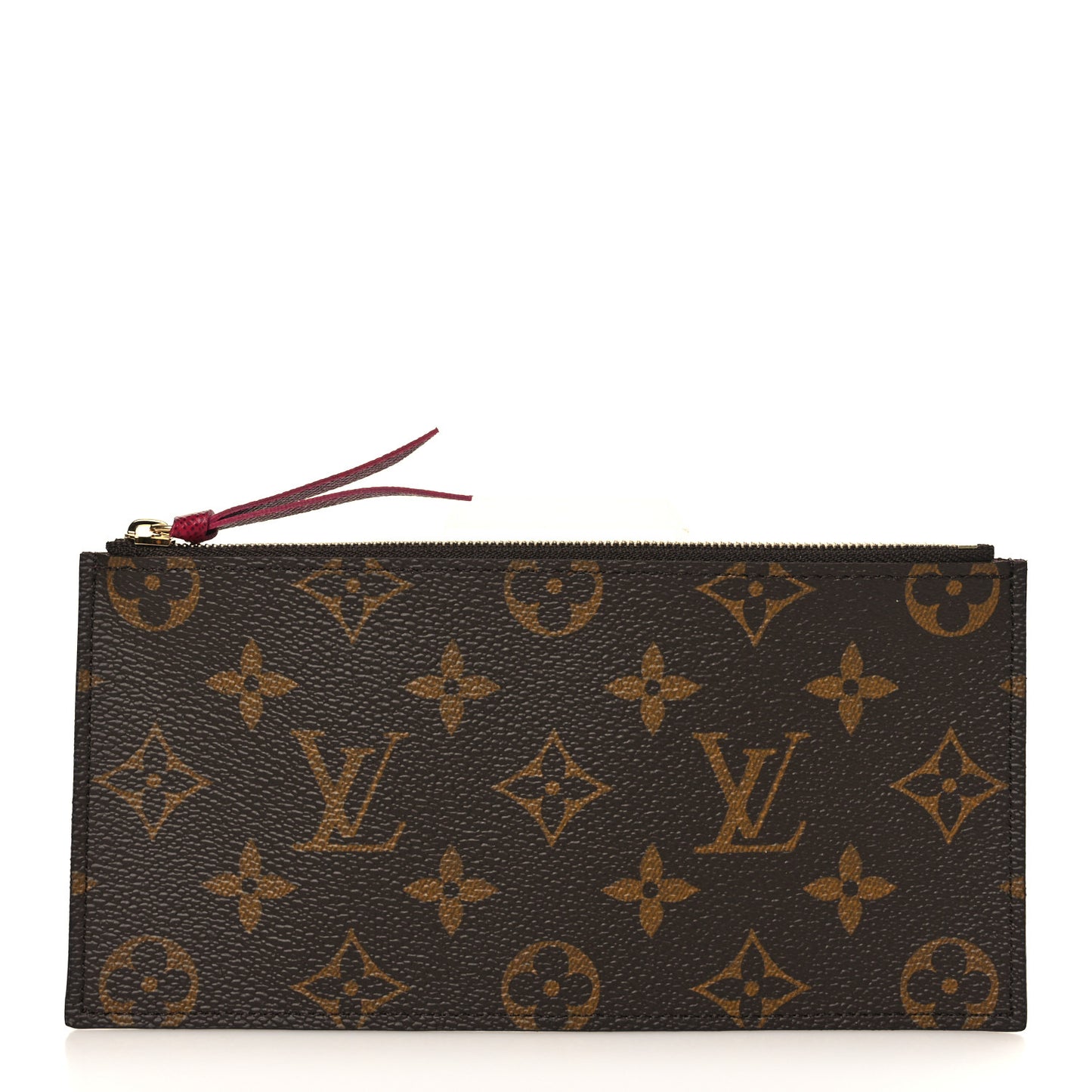 Monogram Felicie Chain Wallet Zippered Insert Fuchsia
