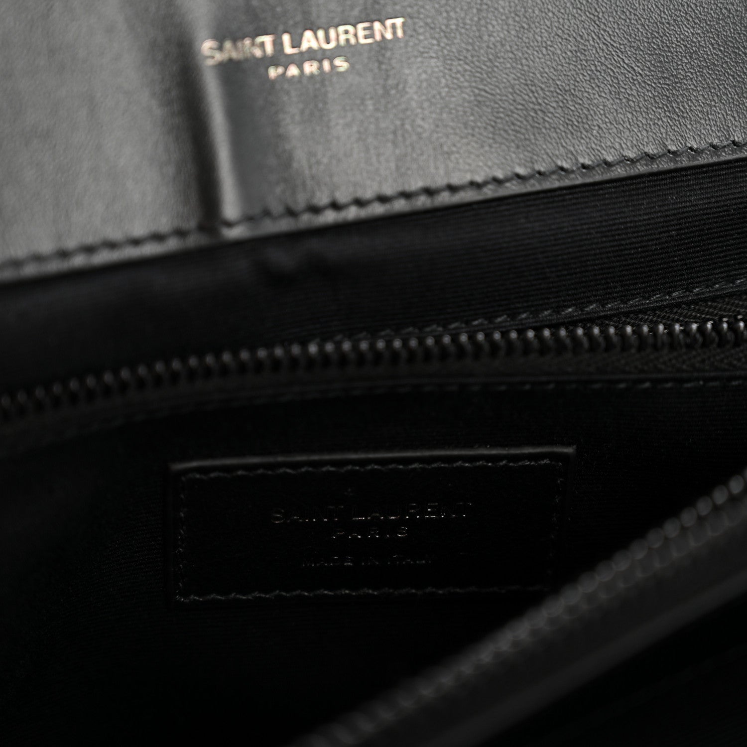 Saint Laurent Calfskin Y Quilted Monogram Monochrome Large Loulou Chain Satchel Black 6 of 13