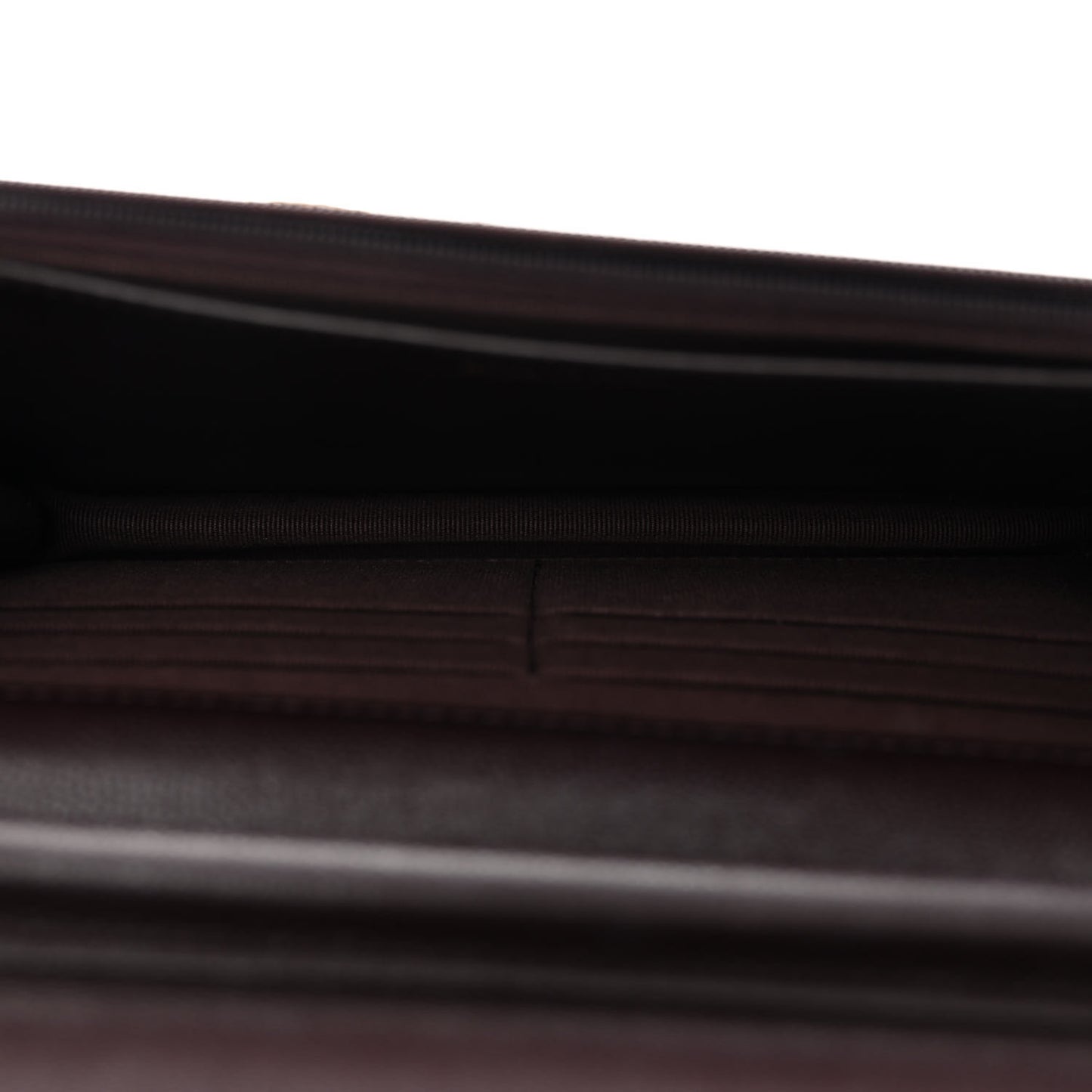 Caviar Quilted Wallet on Chain WOC Dark Brown