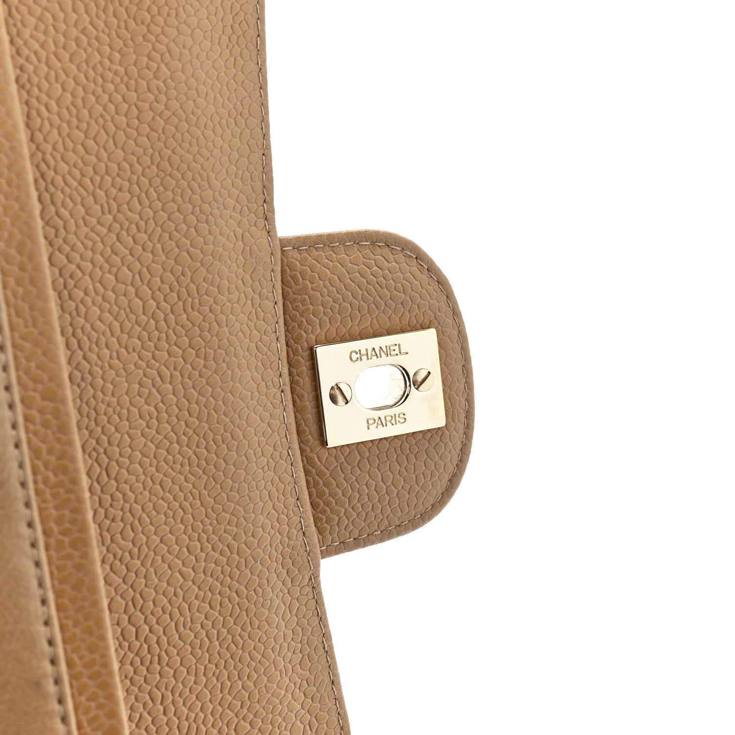 Chanel Caviar Quilted Medium Double Flap Beige 7 of 13