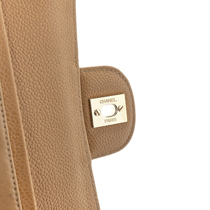 Chanel Caviar Quilted Medium Double Flap Beige 7 of 13
