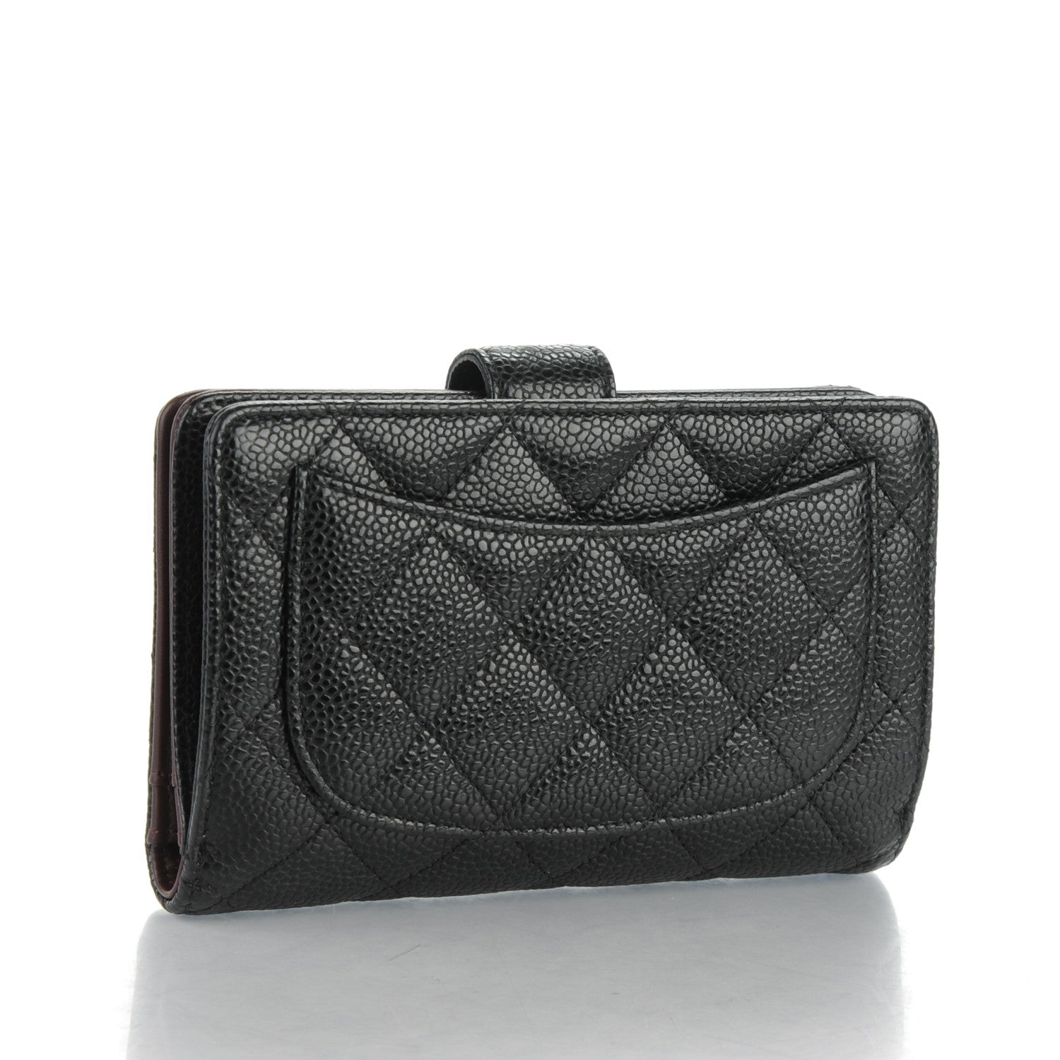 Chanel Caviar Quilted Zipped Pocket Wallet Black 4 of 9